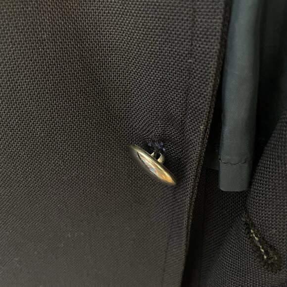 VTG Brooks Brothers Brooksgate Navy Blazer 40R Silver Buttons Preppy USA Ivy - Picture 10 of 14